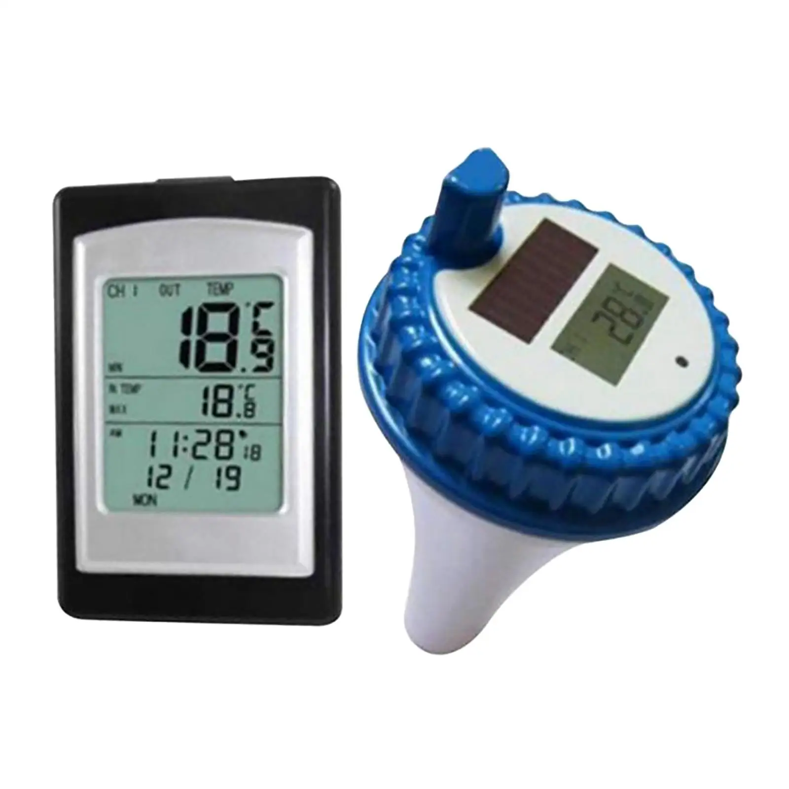 Solar Powered Pool Thermometer Digital for Swimming Water Pond