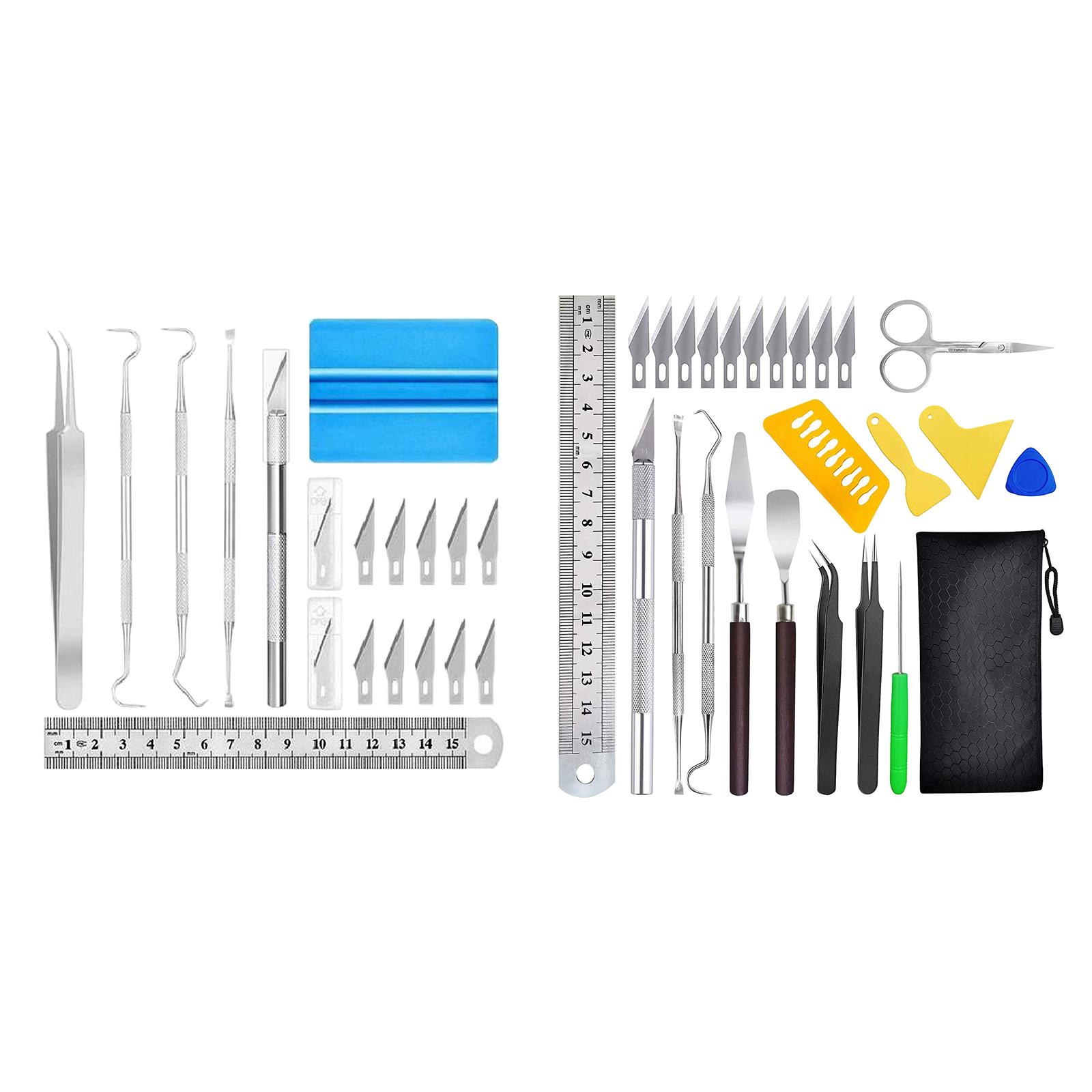 Set of 17/25 Precision Craft Vinyl Weeding Tools Set,Basic Vinyl Tool Kit for Silhouettes,Cameos, Lettering Arts Crafts Project