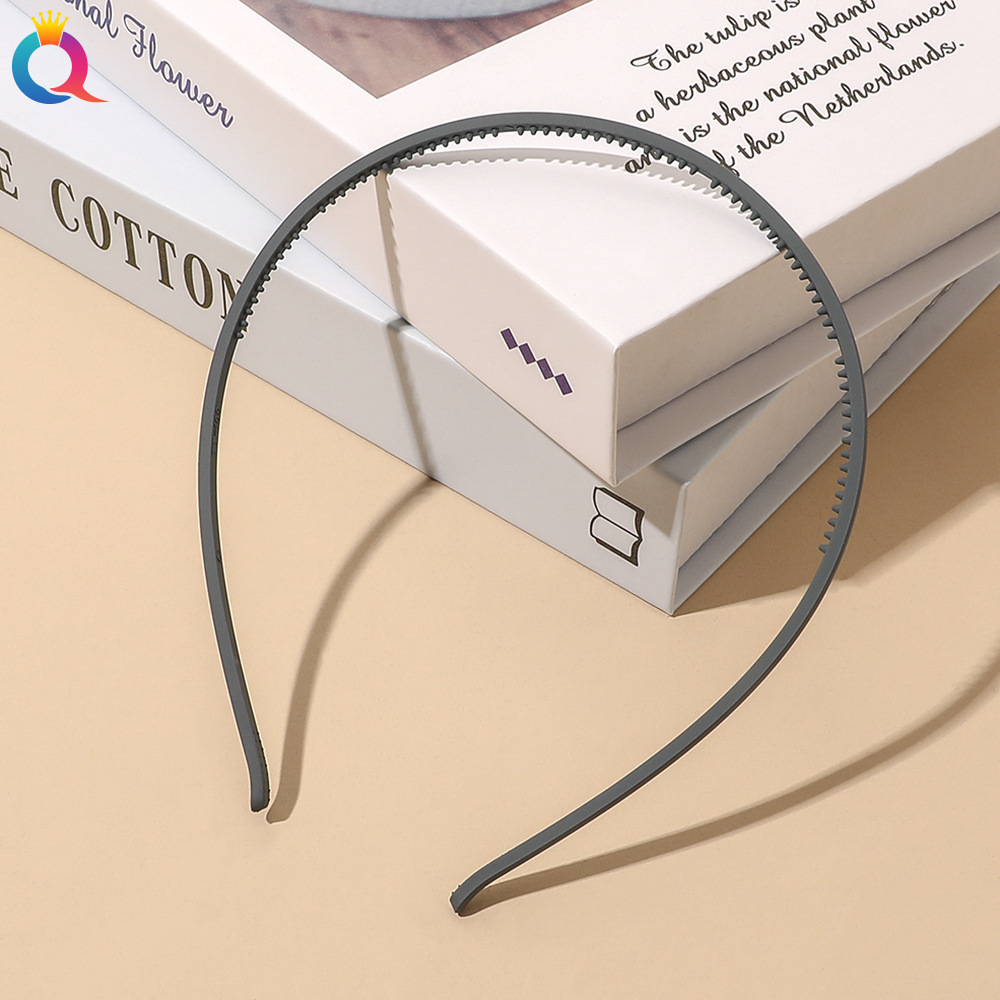 4mm Wide Thin Plastic Plain Headband for Women Girls Matte Hair Bands Teeth Comb DIY Skinny Hair Hoop Sport Hair Accessories