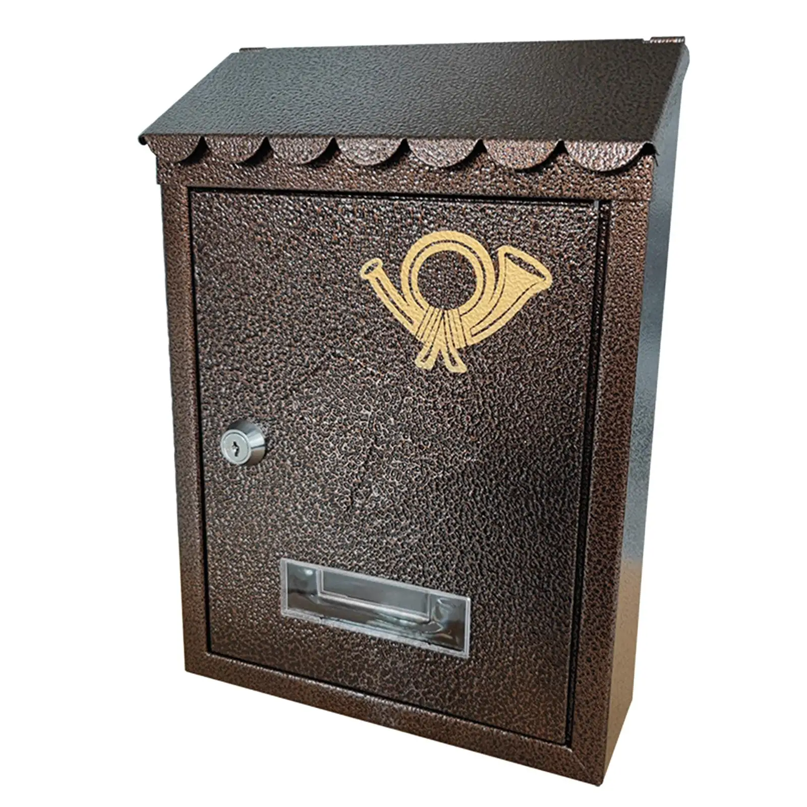 Wall Mount Mailbox Commercial Use Locking Front Door Outdoor Business Decor Iron Porch 21.5x7x30cm Post Box Letterbox Mailboxes