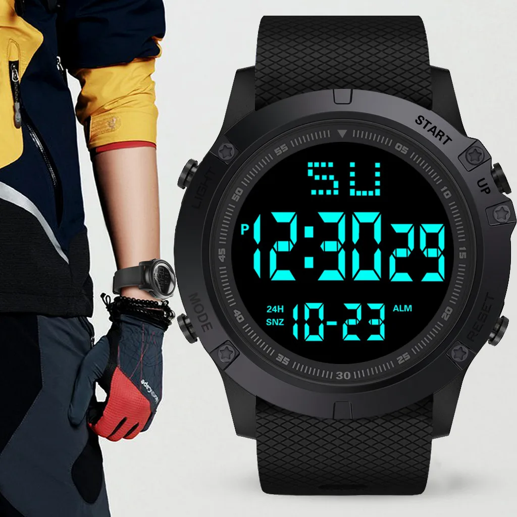 Fashion Led Digital Watch Men Waterproof Electronic Watch Date Military Sport Rubber Quartz Watch Alarm Relogio Masculino 2022