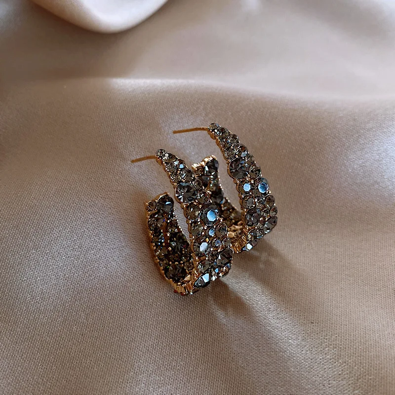 Korean Elegant Retro Simple Temperament Drop Dangle Earrings For Women Fashion Geometric Gold Party Pendiente Jewelry