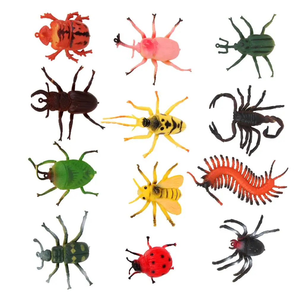 12 Bugs  Scorpion Centipede Model Animals Kids  Joke Toy