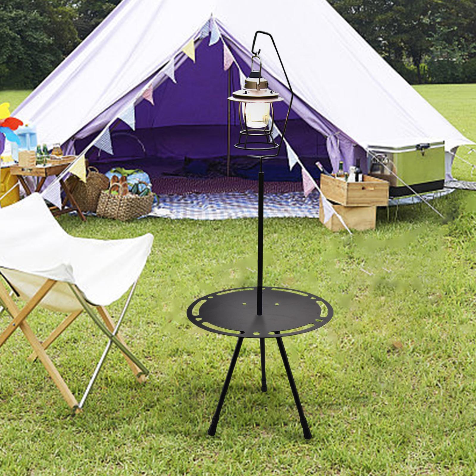 Portable Table Round Easy to Lift Lightweight Retractable Legs Camping Side Table Tea Table for Travel Garden Equipment