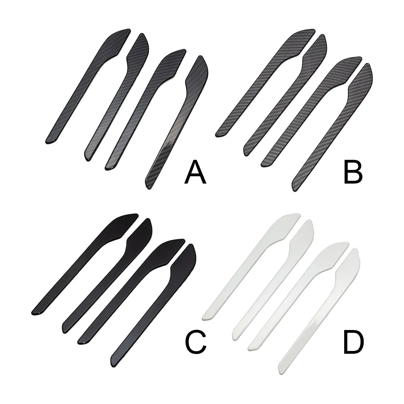 4 Pieces ABS Car Door Handle Decal Wrap Handle Cover Protector Decal Decorative Stickers Fit for Tesla Model 3 Model Y