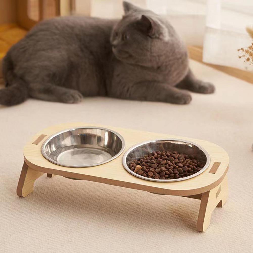 Title 5, Pet Feeder Single/Double Bowl with Anti-Knockov...