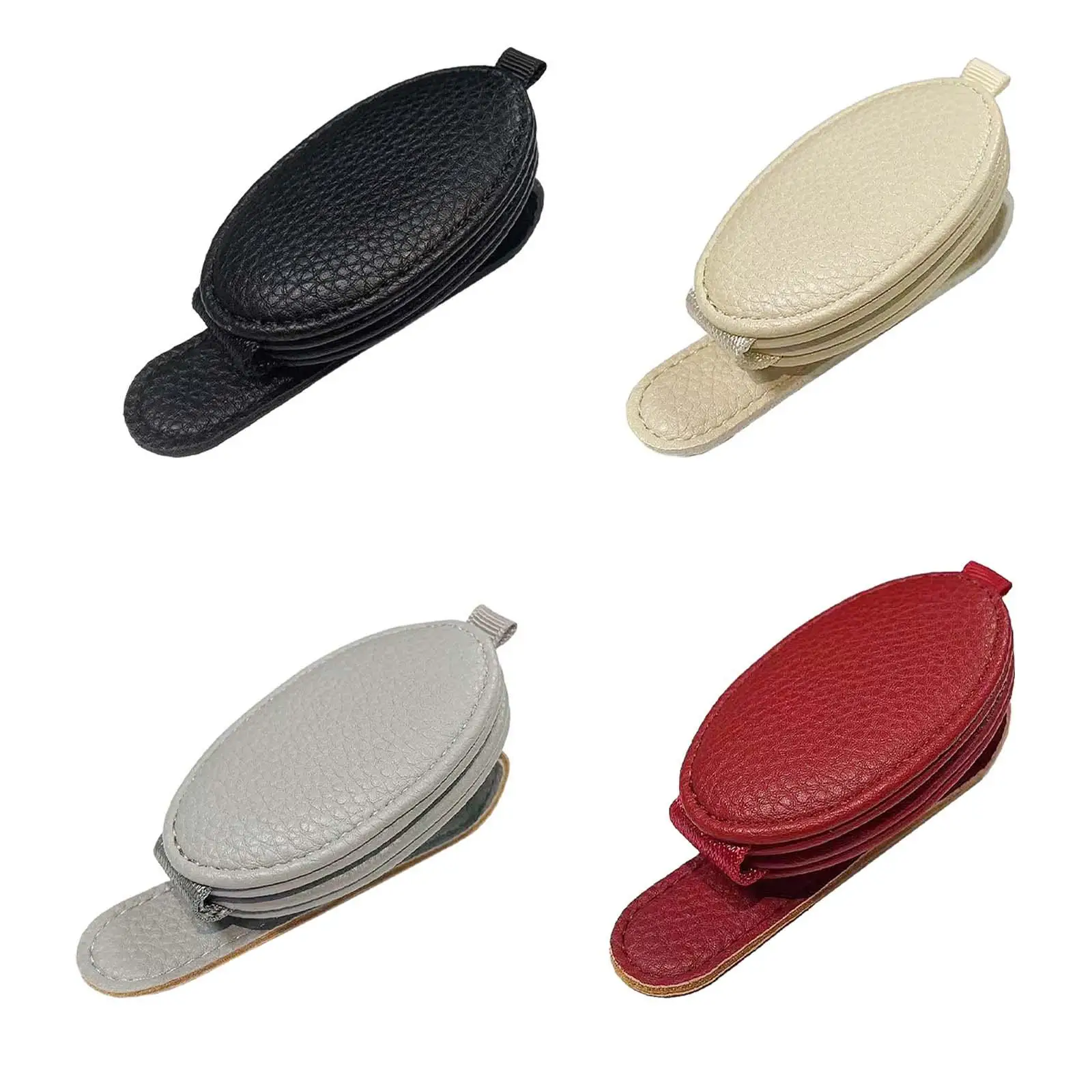 Car Glasses Clip Automotive Interior Practical PU Leather Fashion Ticket Card Clip Sunglasses Holder for Car Sun Visor