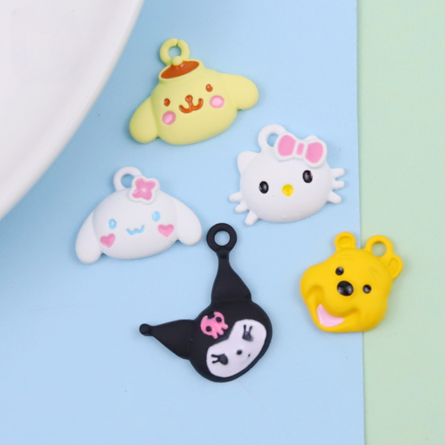 10PCS Sanrio Hello Kitty Kuromi Cinnamoroll Cartoon DIY Alloy Jewelry  Accessories Bracelet Necklace Pendant Handmade Material - AliExpress