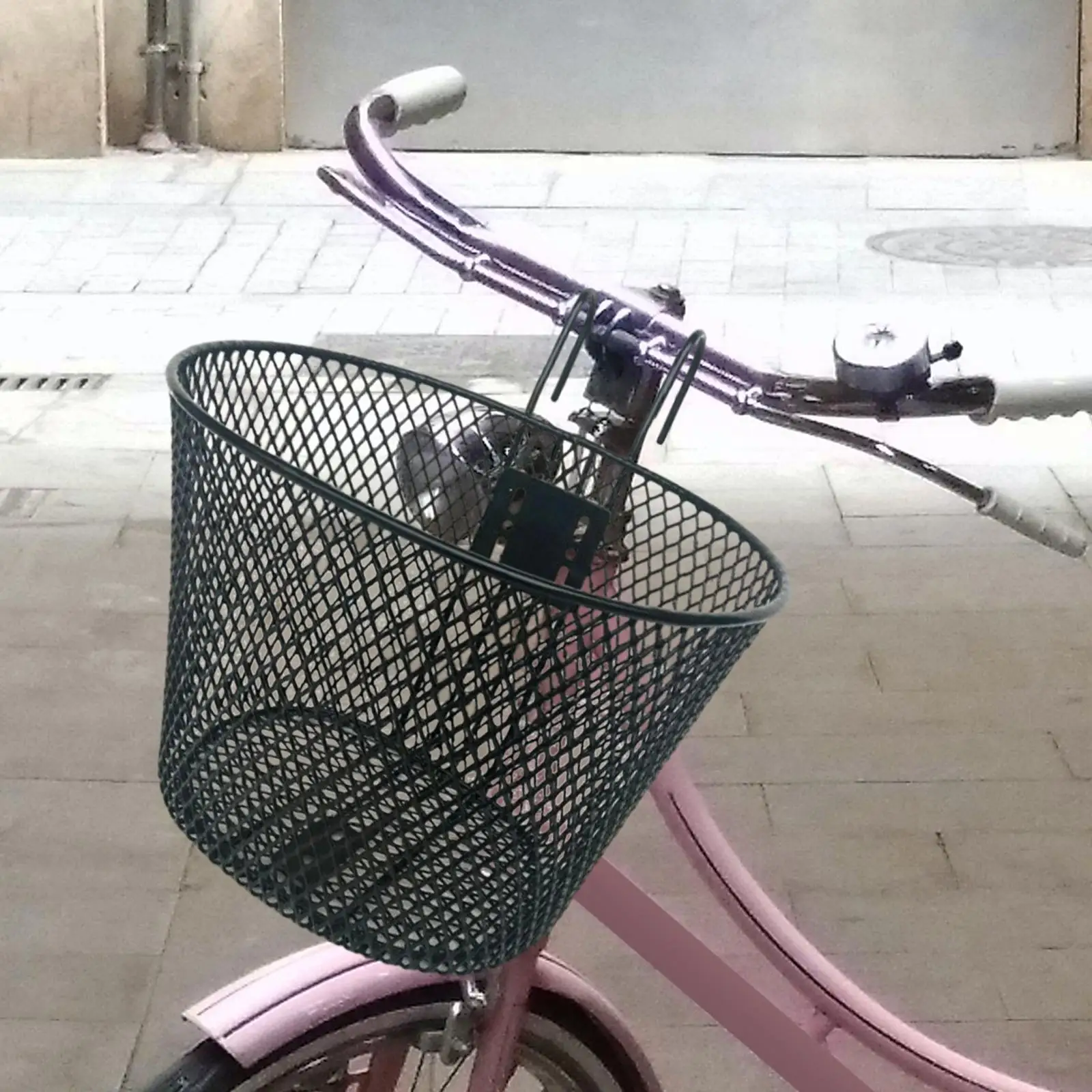 Bike Basket Wire Basket Biking Dogs Carrier Shopping Bike Basket with Hooks