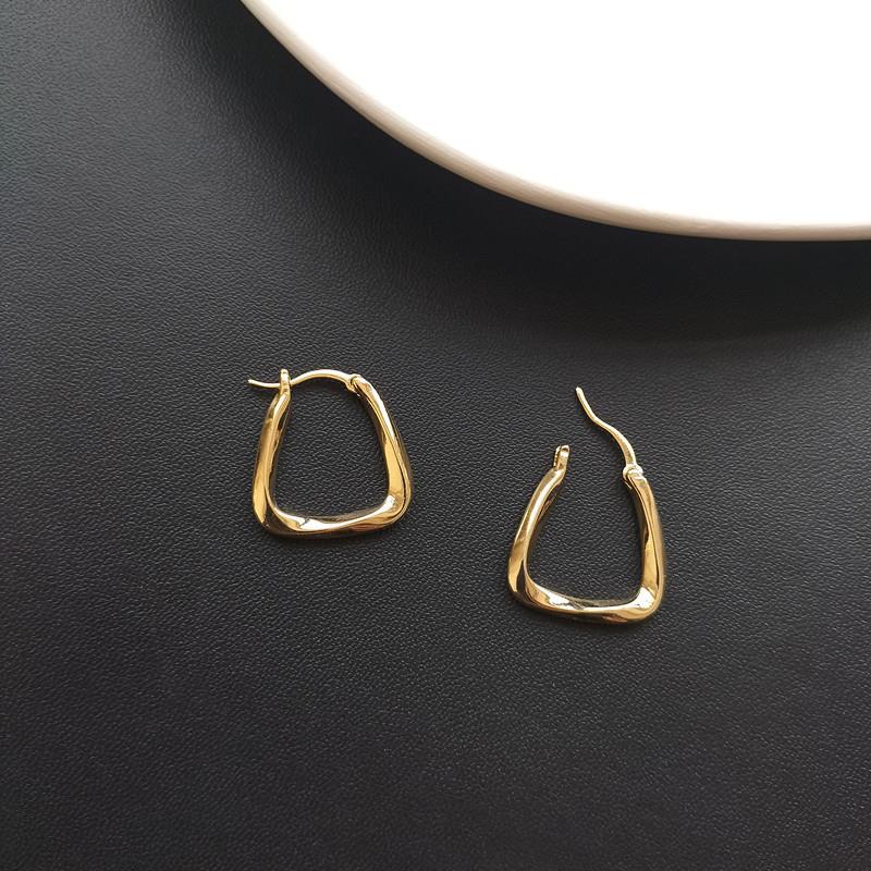 REETI Ohrringe aus 925er-Sterlingsilber, dreieckige Goldohrringe für Frauen, Geschenk, Ohrringe, Modeschmuck, koreanische Ohrringe – Detail 10