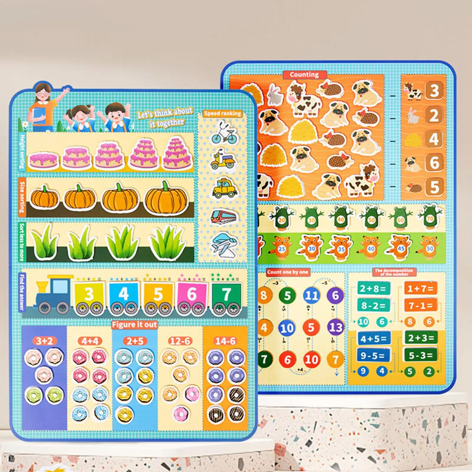 Educational Math Toys Kindergarten Children Arithmetic Teaching Aids Number Counting Educational Toy Teaching Aids Math Charts