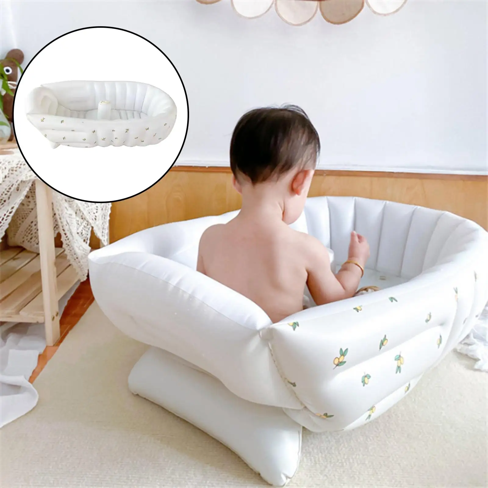 Inflatable Bathtub   Carry Save Space for Home Toddler Infant