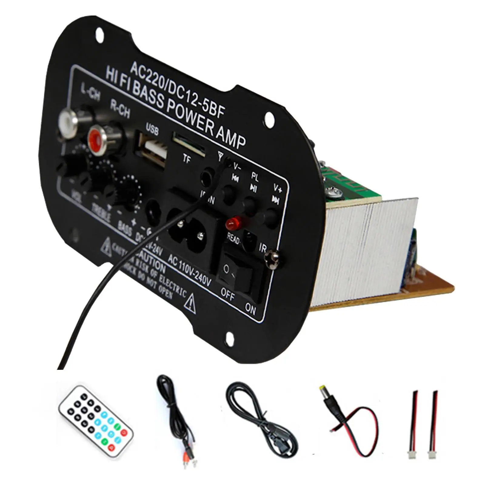 220V 12V Car Bluetooth Hi-Fi Bass Power AMP Car Mini Digital Amplifier Professional
