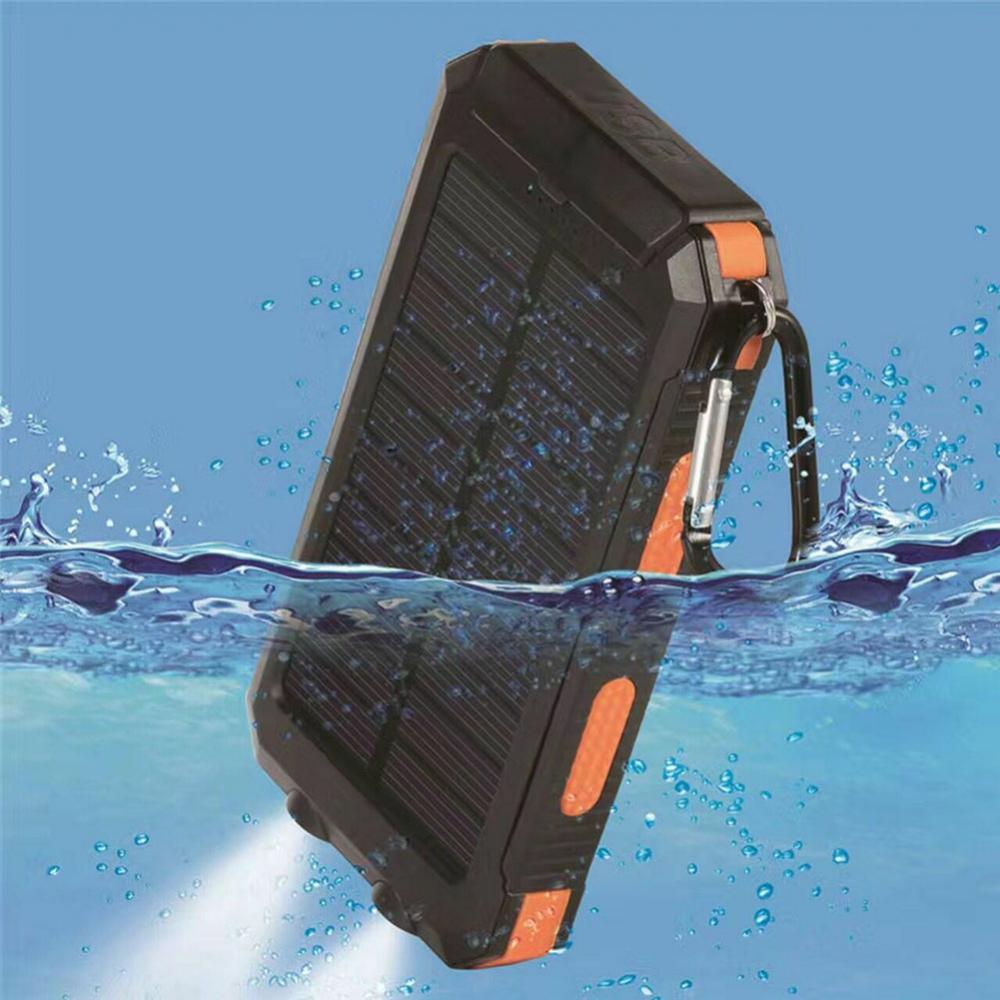 Description Picture 5 of itemSolar Panel Power Bank Case Dual USB SOS Light Flashing Light Compass Bank Power Case Battery Charger External Box Flashlight