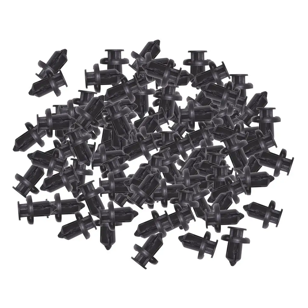 100pcs Universal Car Nylon Push-type Pin Rivet  Clip Mud Flaps Kit