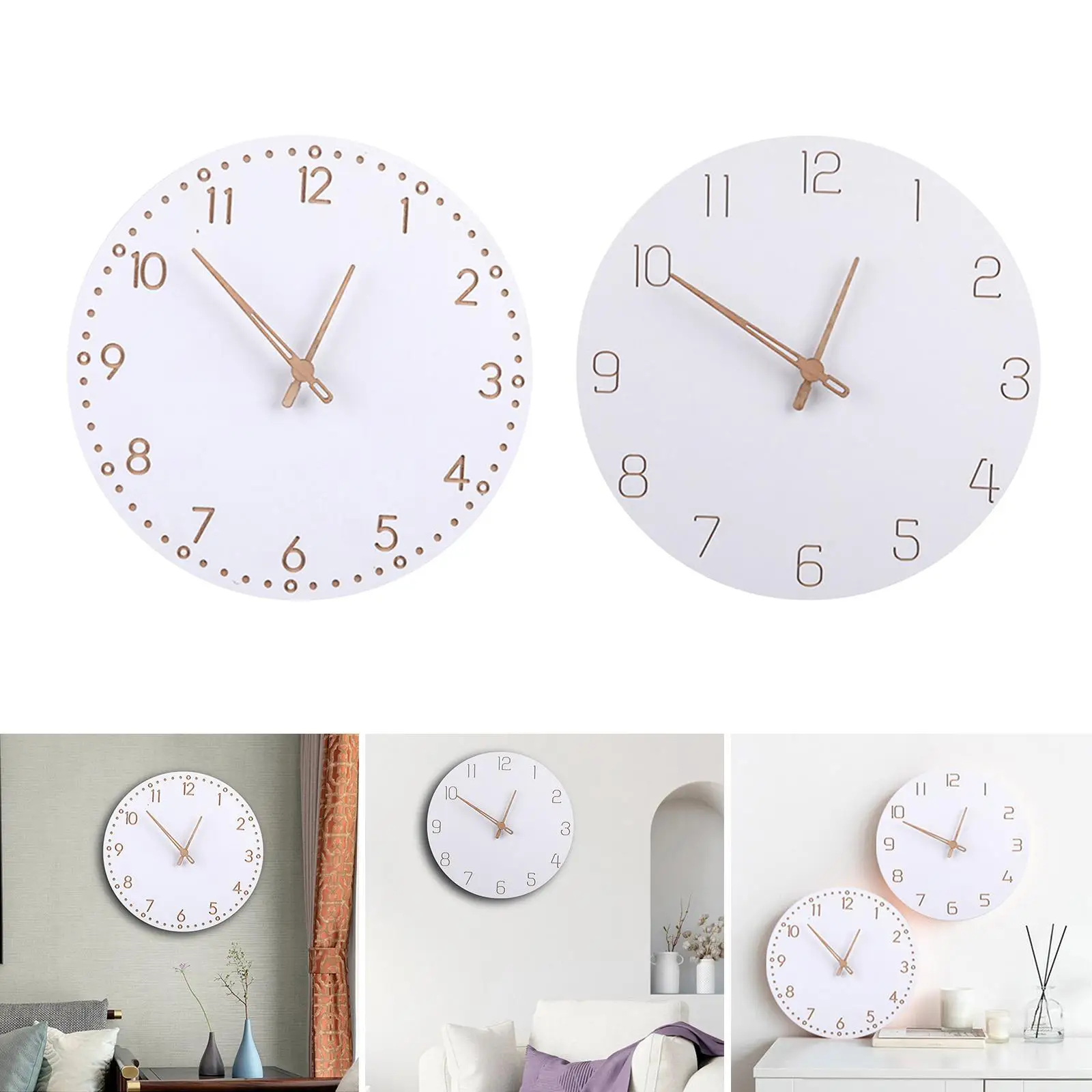Modern Wall Clock Clock Silent Non Ticking 12 inch for Bedroom School Home