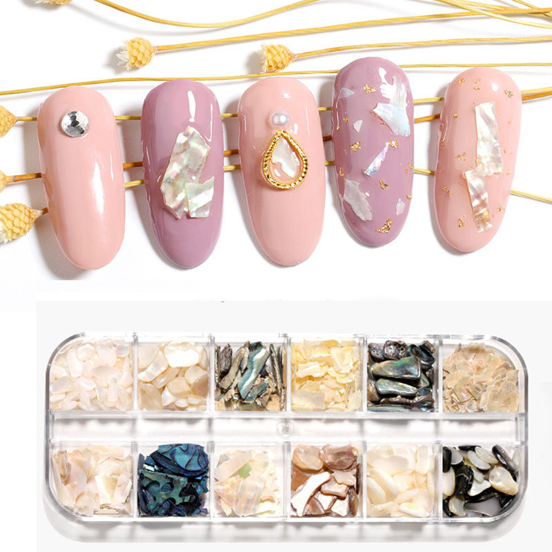 Best of 12 Colors Glitter Sequins Irregular Abalone Nail Art Parts 3D Charm Abalone Shell Nail Art DIY Nail Art Decoration Reviews & Tips