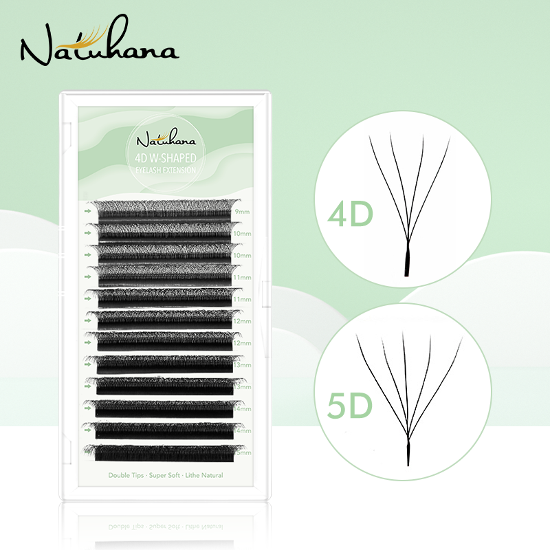 Best of NATUHANA W-Shaped 4D 5D Volume Eyelash Extensions Premade Volume Fans W Shape Lashes Natural Soft False Eyelashes For Makeup Reviews & Tips