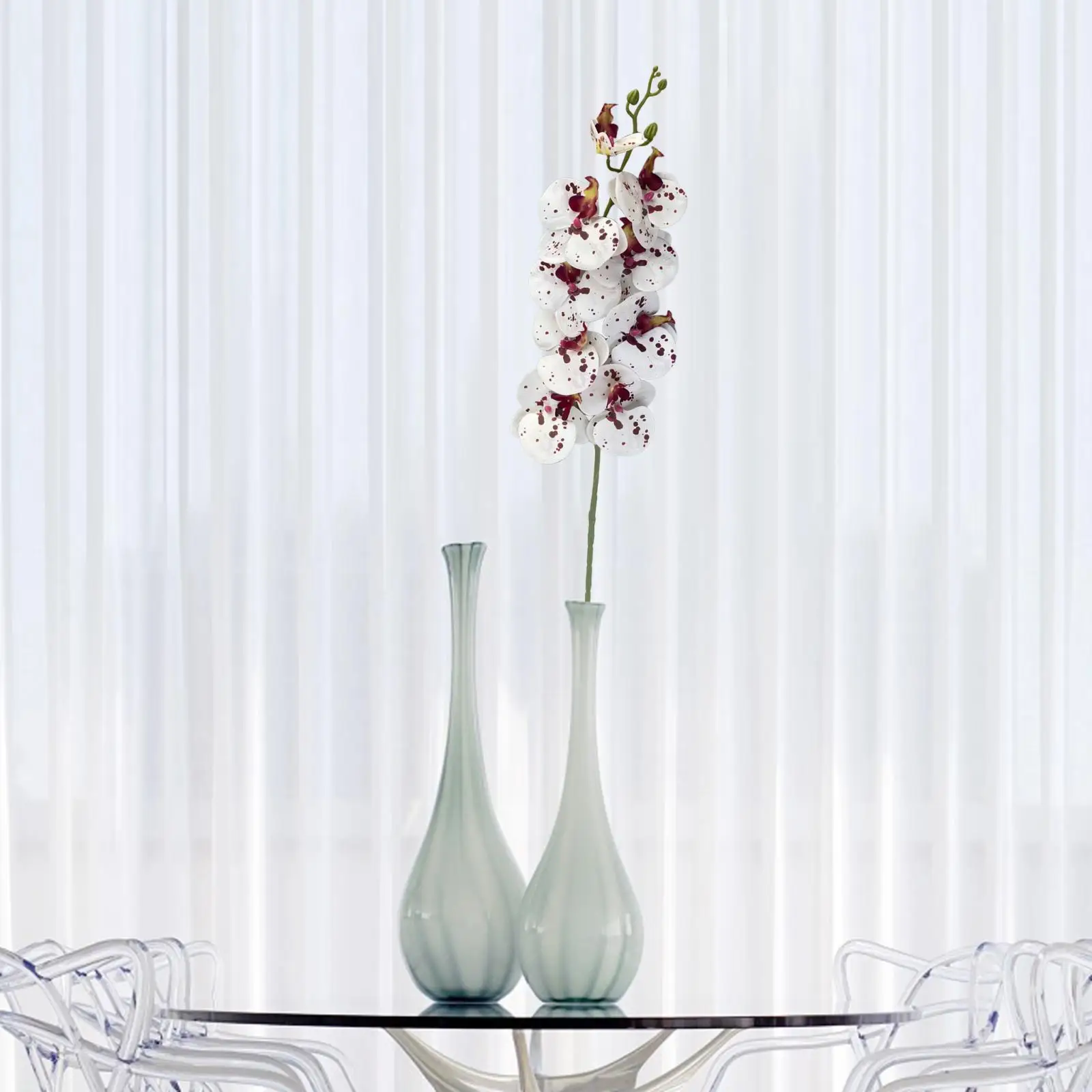 Artificial Orchid Stem DIY Centerpiece Interior Decoration Fake Flower for Office Anniversary Indoor Valentine`s Day Vase
