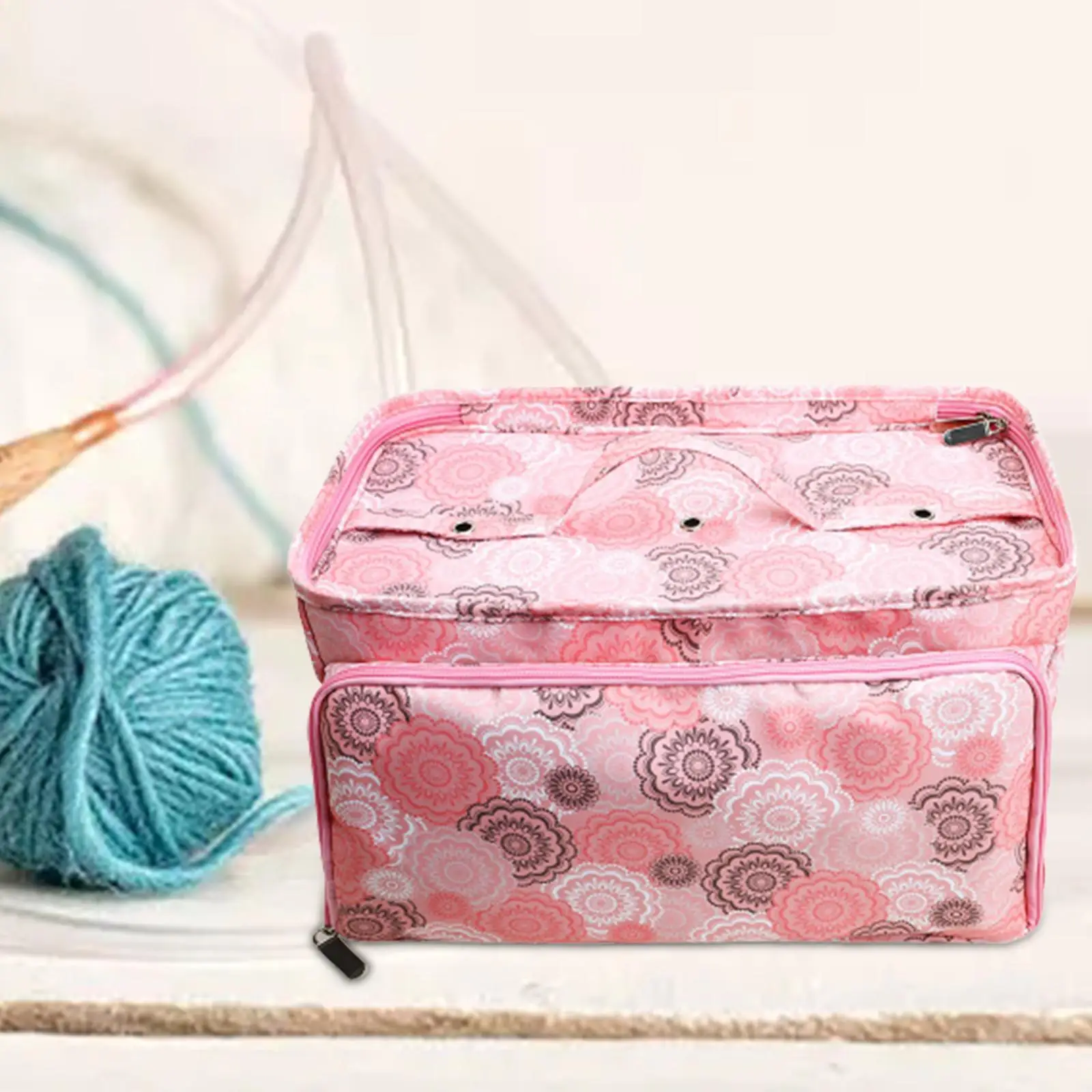 Yarn Storage Tote Bag Sewing Accessories Crochet Durable Sturdy Large Capacity with 3 Holes Multifunctional yarns Knitting Tote