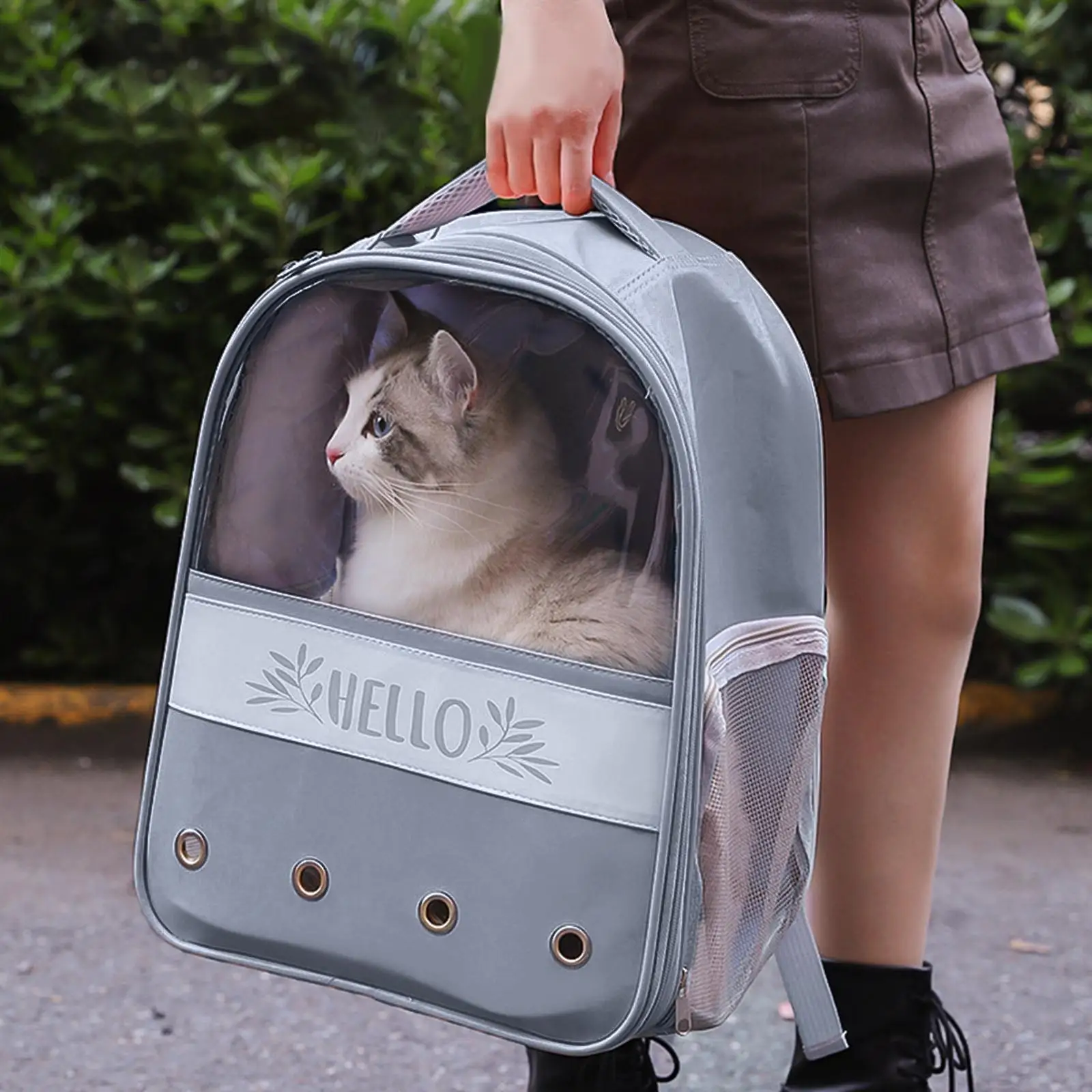  Carrier Backpack dog Travel Bag Front Breathable Carrying for Kitty Hiking up to 17.6lbs Cycling Walking