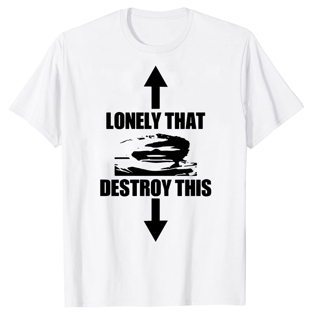 Einsam, Dass Zerstören Dieses Unisex T Shirts Mode Rundhals Männer Buchstaben Drucken T-shirts Casual Übergroßen Mann Streetwear – Detail 3