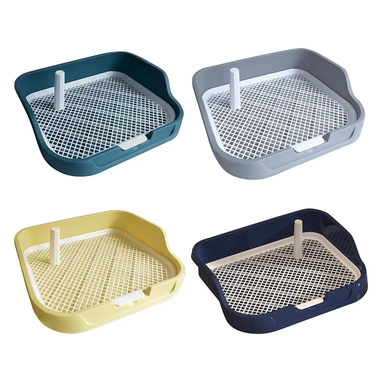 Mesh Grids Toilet Indoor Open Top Entry Dog Litter Pan Pet Training Pad Holder Dog Toilet for Cats Puppy Indoor Bunny Porch