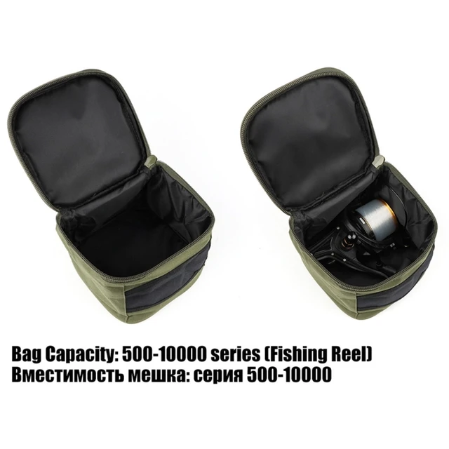 S/M/L Portable Fishing Bag Fishing Lure Large Capacity Spoon Lure Handbag  Canvas Zipper Storage Case Fishing Tackle Accessories