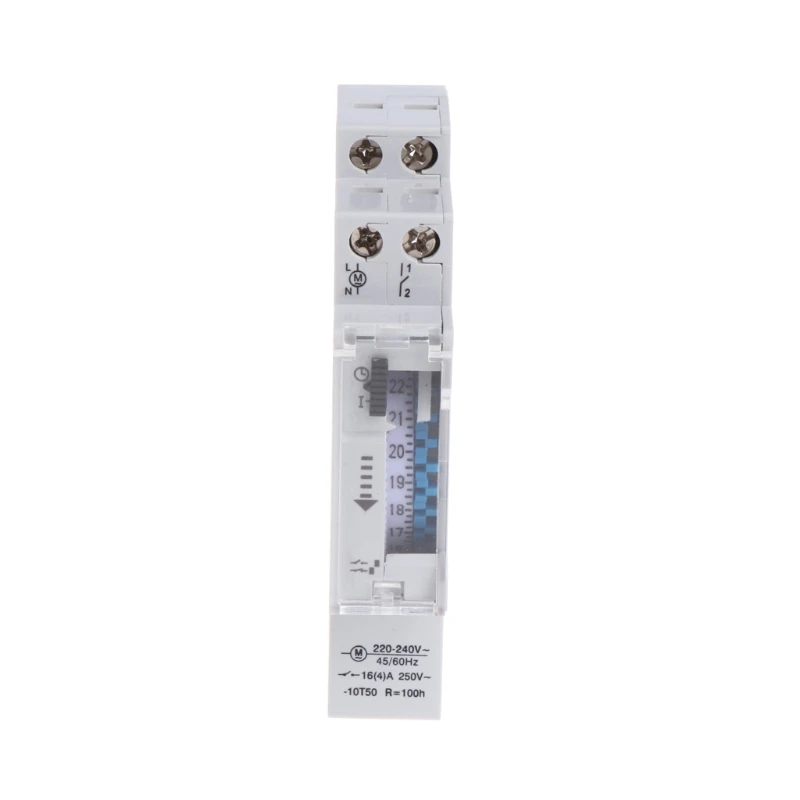 24 H mécaniques programmables DIN Rail Timer Switch relais 110-240 V AC 16 A NEUF 