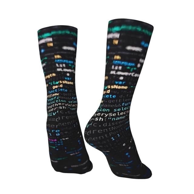 Funny Men's Socks Software Code Vintage Harajuku Coding Geek Developer CPU  Hip Hop Novelty Crew Crazy Sock Gift Pattern Printed - AliExpress