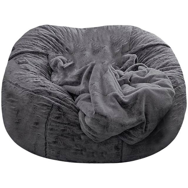 Useful Solid Color No Filler Durable Bean Bag Lazy Sofa Bed Cover Home  Decor Bean Bag Chair Cover Bean Bag Cover - Bean Bag Sofas - AliExpress