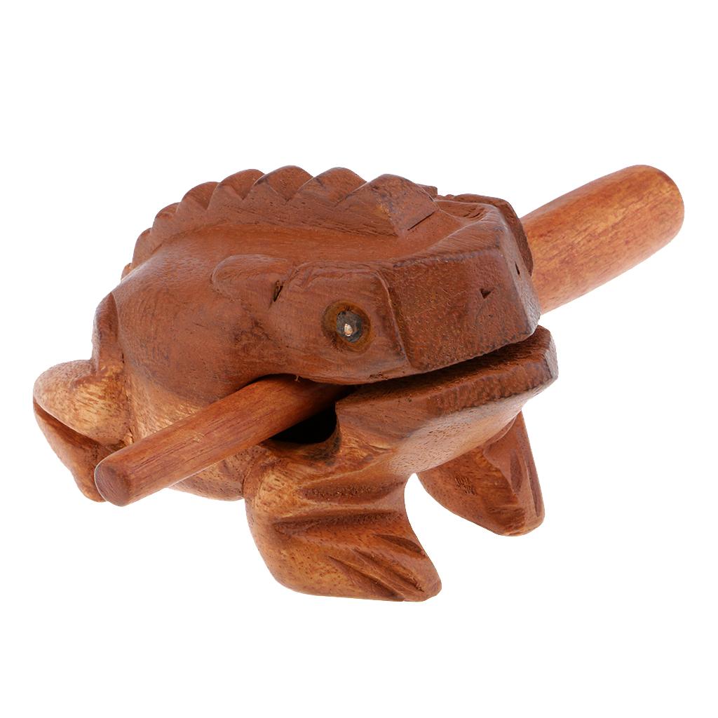 Wooden Frogs Kids Children Musical   Office Feng Shui Lucky Statue #3