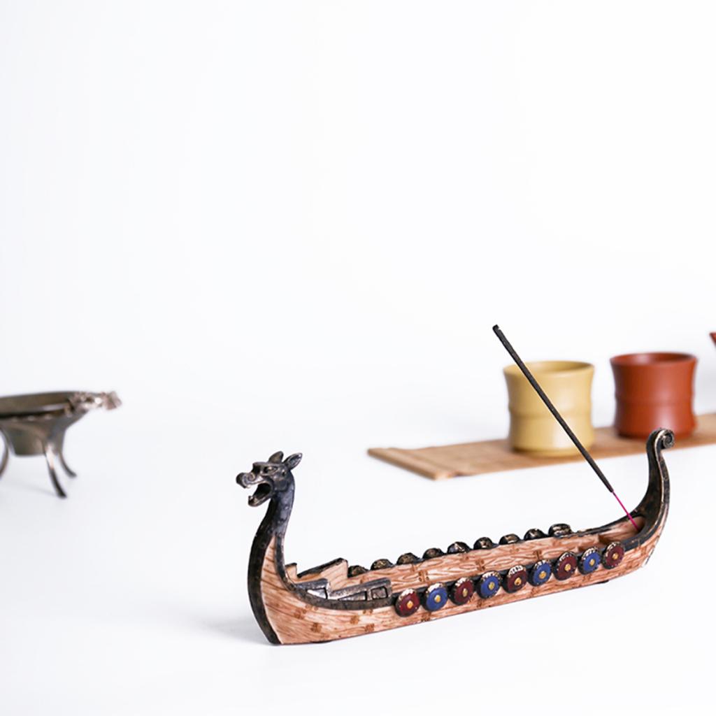 Creative Dragon Boat Fragrant Board Resin Crafts Home Decoration Ornaments Incense Stick Holder Burner