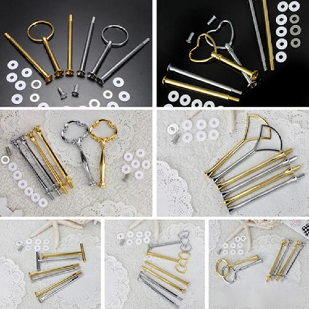 Description Picture 4 of itemZinc Alloy Cake Holder Fitting Stick Cake Support Rods Cupcake Tier Support Cake Dowel Rods DIY Cake Card Clip Stick Cake Stand