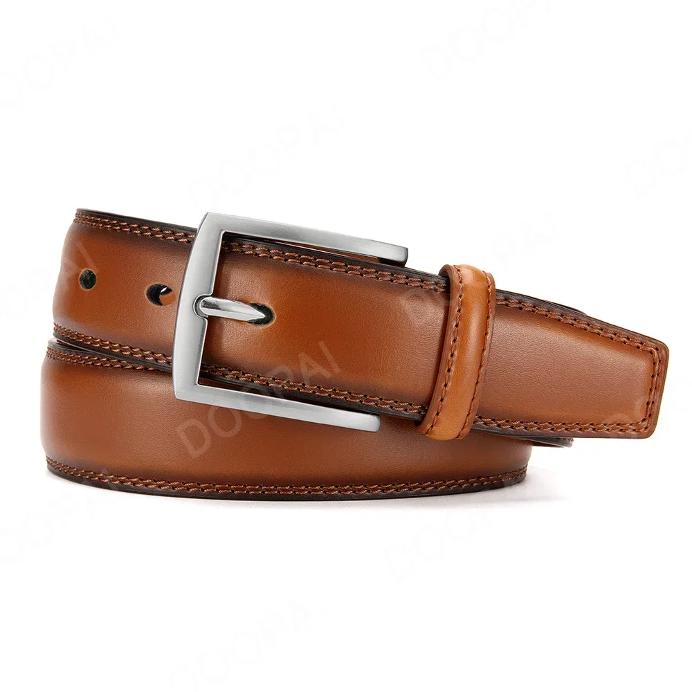 2023 neue Männer Gürtel Hohe Qualität Echtes Leder LANGE Große Pin Schnalle Metall Automatische Schnalle Männlich Gürtel Strap Männlich – Detail 15