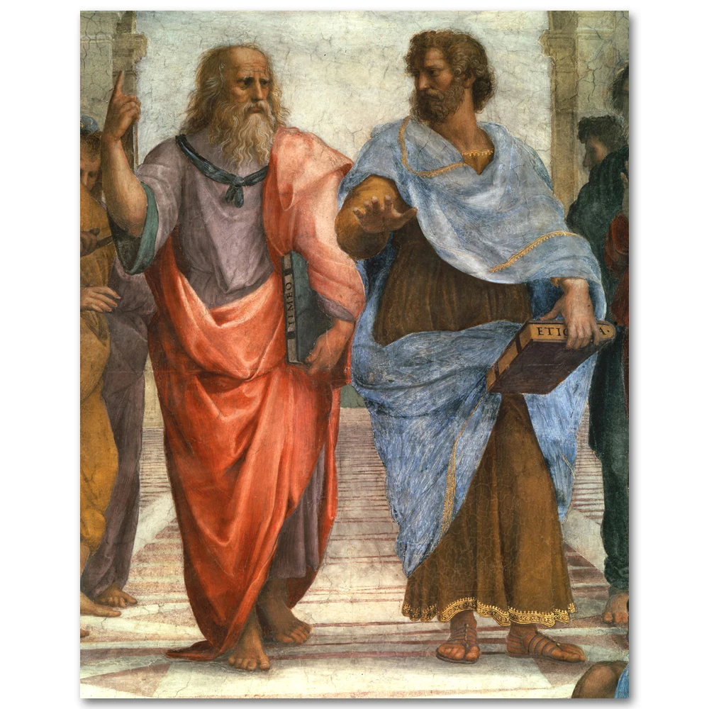 Plato and Aristotle by Raphael in The School of Athens 1511 