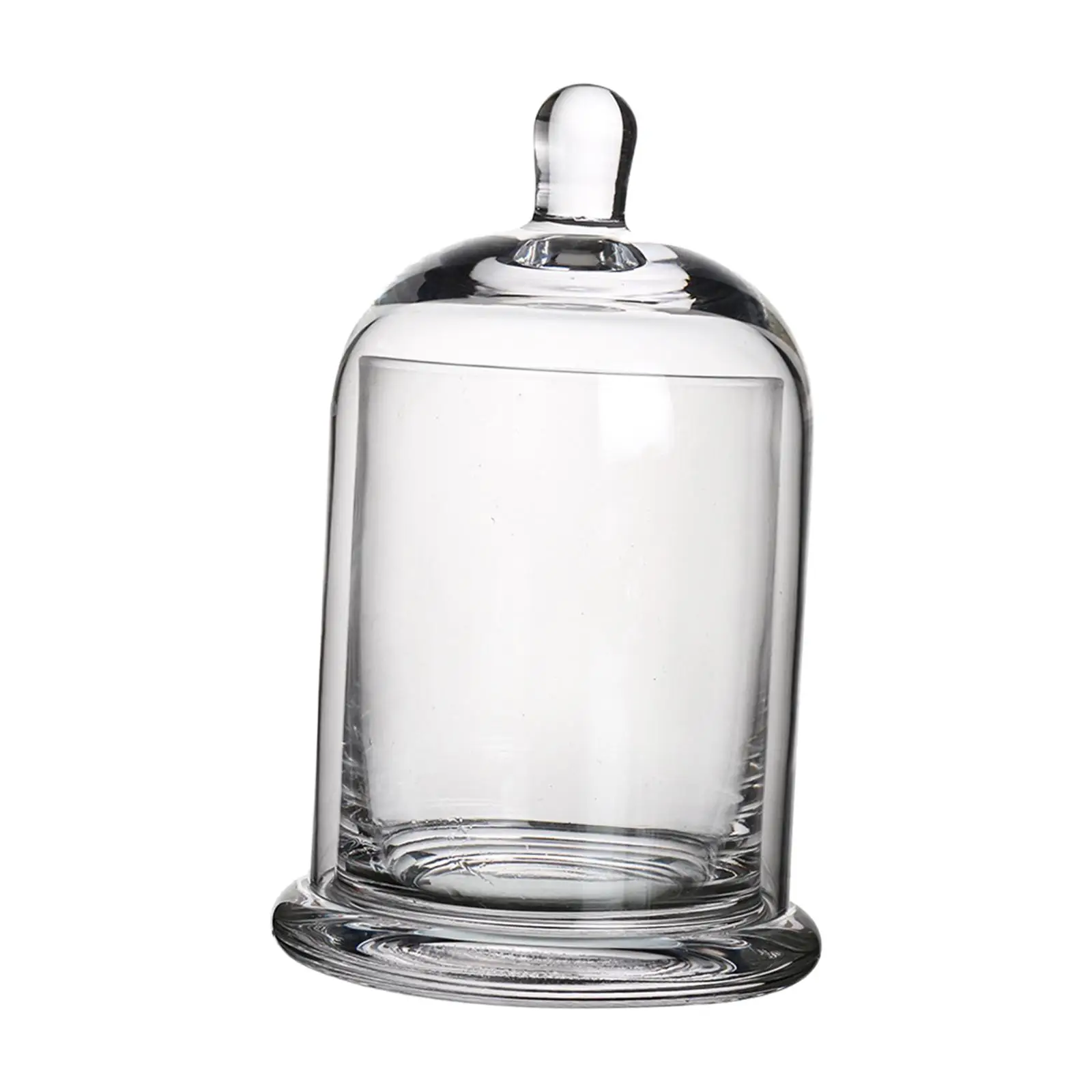 400ml Glass Ornament with Bell Cover ,Simple with Dome Drinking ,Mug Clear Glass
