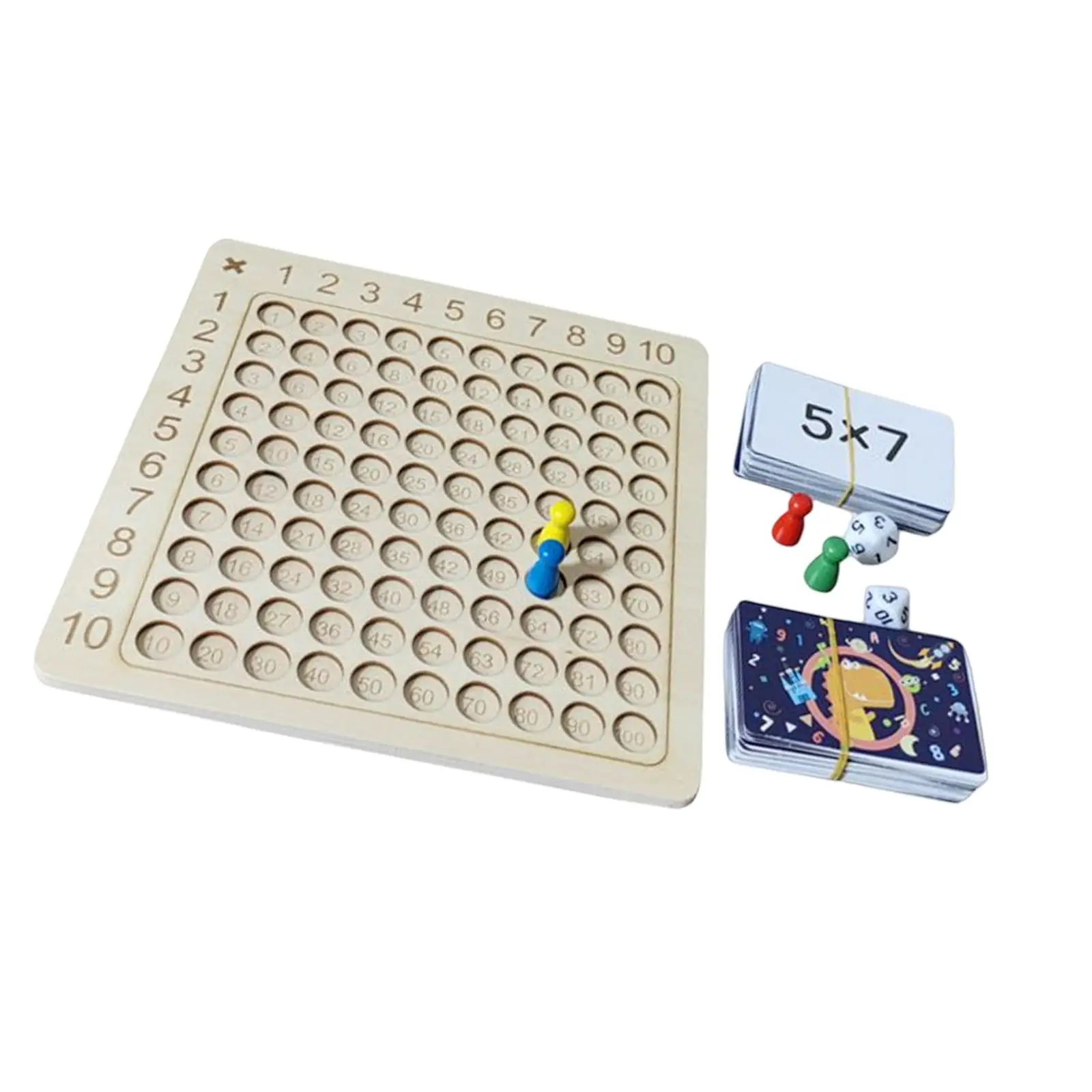Multiplication Table Board Game Math Multiplication Table Board for Children Unisex