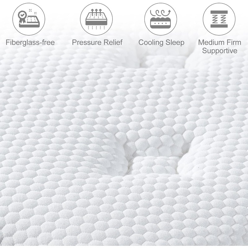 Description Picture 5 of itemFull Mattress, Ssecretland 12 inch Individually Wrapped Coils Innerspring Mattress, Pocket Spring Hybrid Mattresses