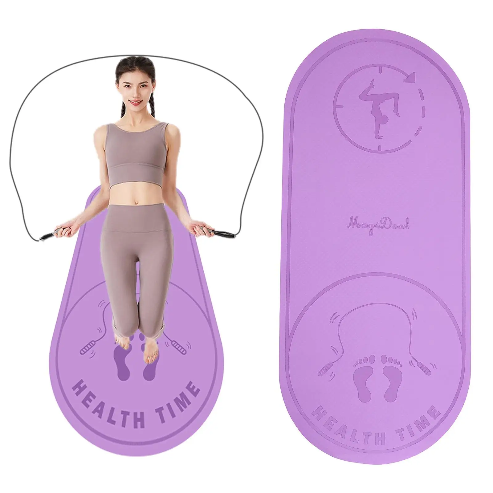 Premium Anti-skid TPE Yoga Mat, Soudproof Skipping Rope Mat, Non-slip Exercise Pilates mat Cushion for Gym Knee   Pad