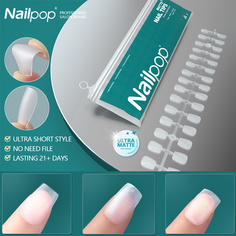 Best of Nailpop Short Coffin Fake Nails Press On False Nail Artificial Full Cover Nail Tips Capsule Americaine Nail Art Accessories Tool Reviews & Tips