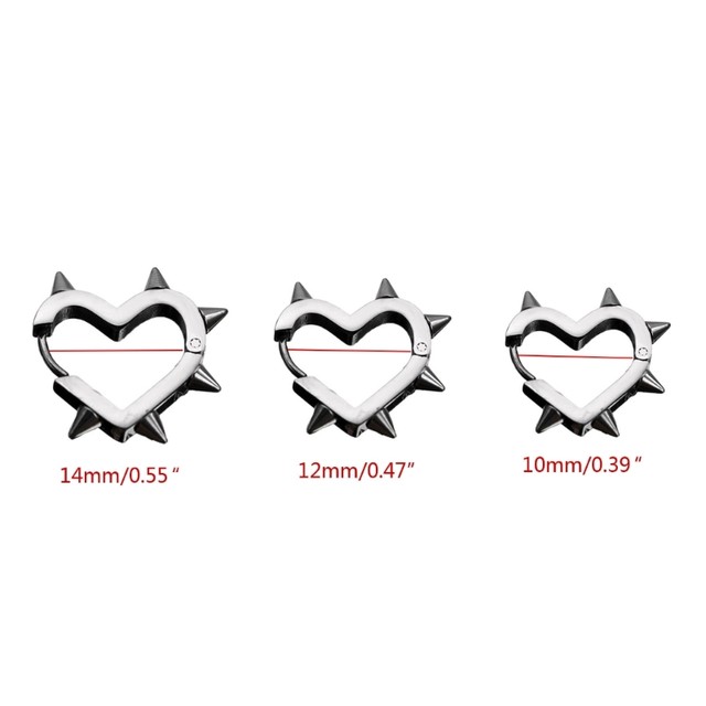 Pack 6 Pares De Pendientes De Pinchos Acero Inoxidable - Unisex, Estilo Hip-hop/punk (oro, Plata, Negro)
