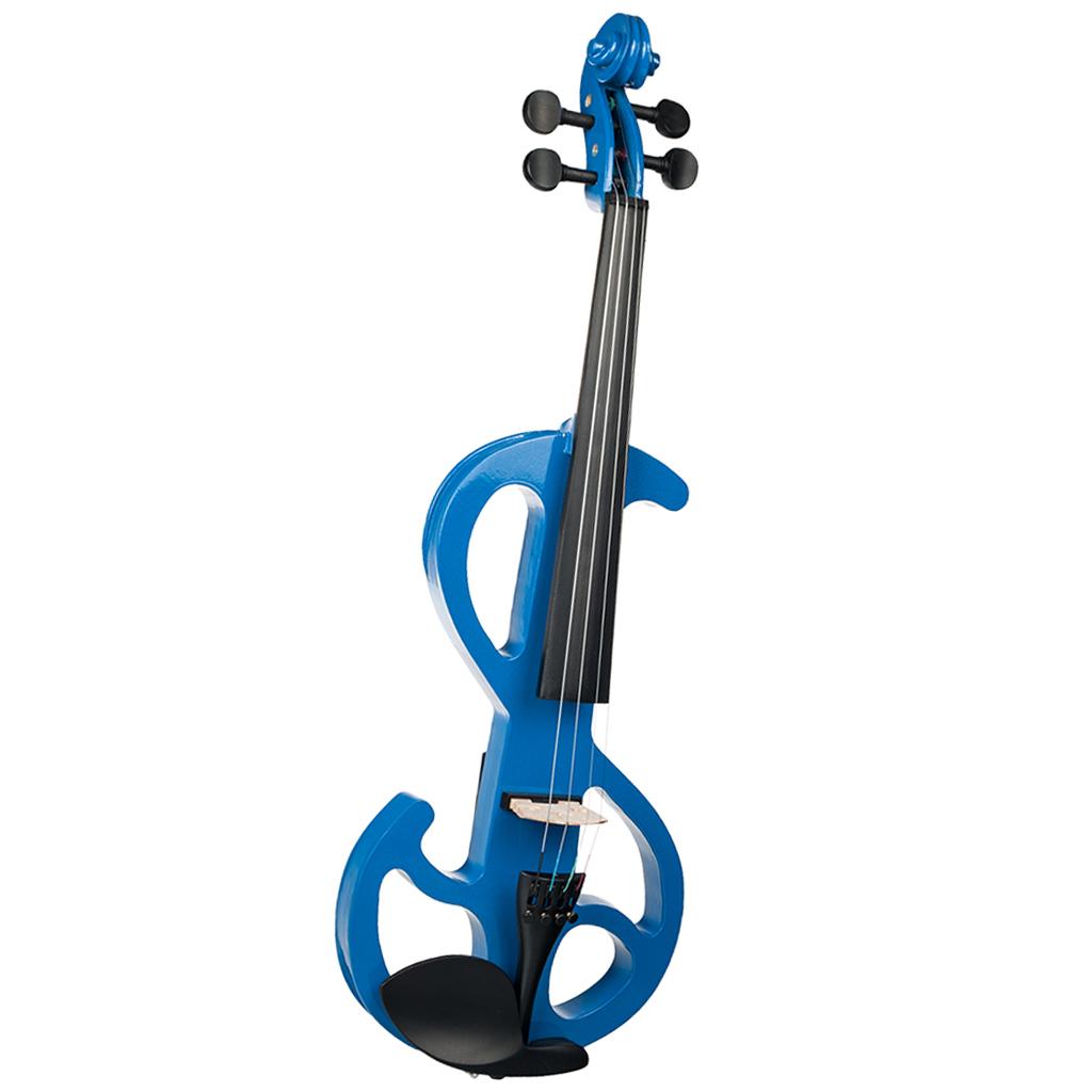 Title 5, Violino elettrico 4/4 full size blu con custodi...