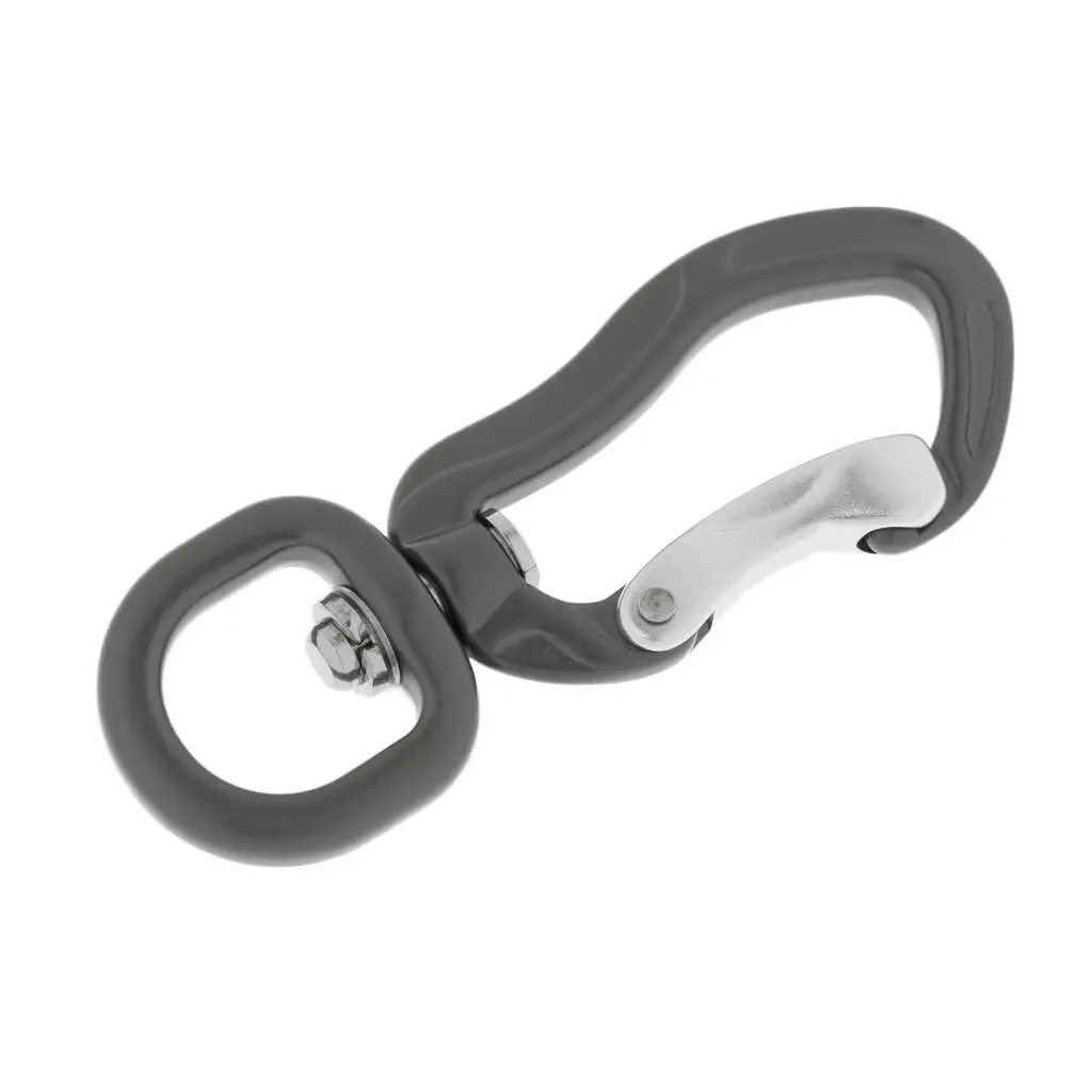  400KG Swivel  Hook Chain Clip Climbing Carabiner Backpack Gray