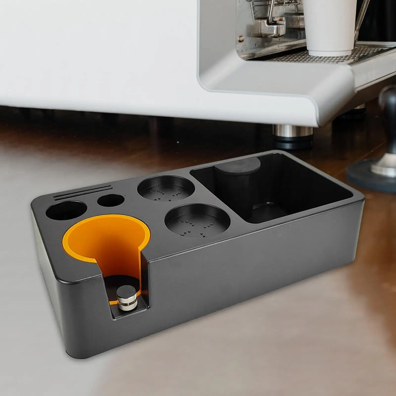 Espresso Knock Box Easy to Clean Barista Tool Espresso Organizer Box Portafilter Holder for Coffee Barista Accessories Bar Home