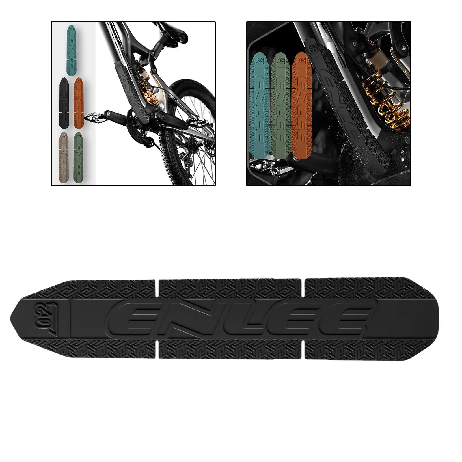 MTB Mountain Bike Down Tube Frame Protector Anti Scratch Protection Anti Collision Sticker Protective Film Decal Black Universal