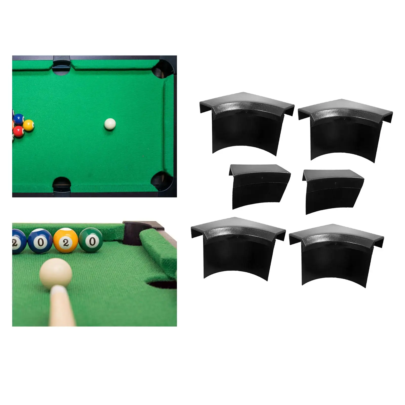 6Pcs Pool Table Billiard Pocket Hole Liners Snooker Replacement Accessory
