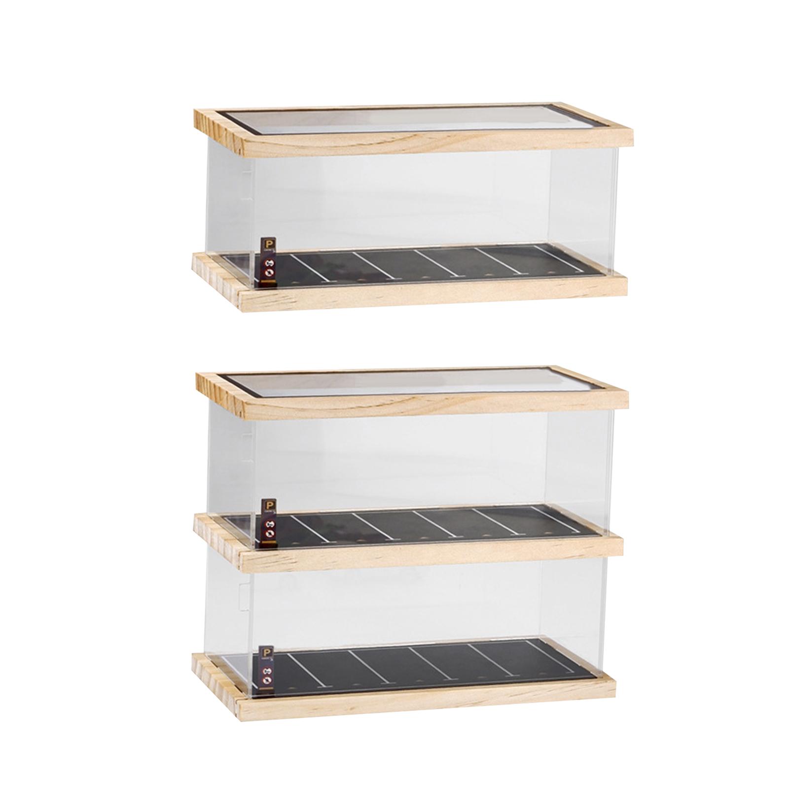 1:64 Parking Lot Acrylic Storage Organizer Decoration Display Case for Office Desk Collectibles Bookshelf Countertop Study