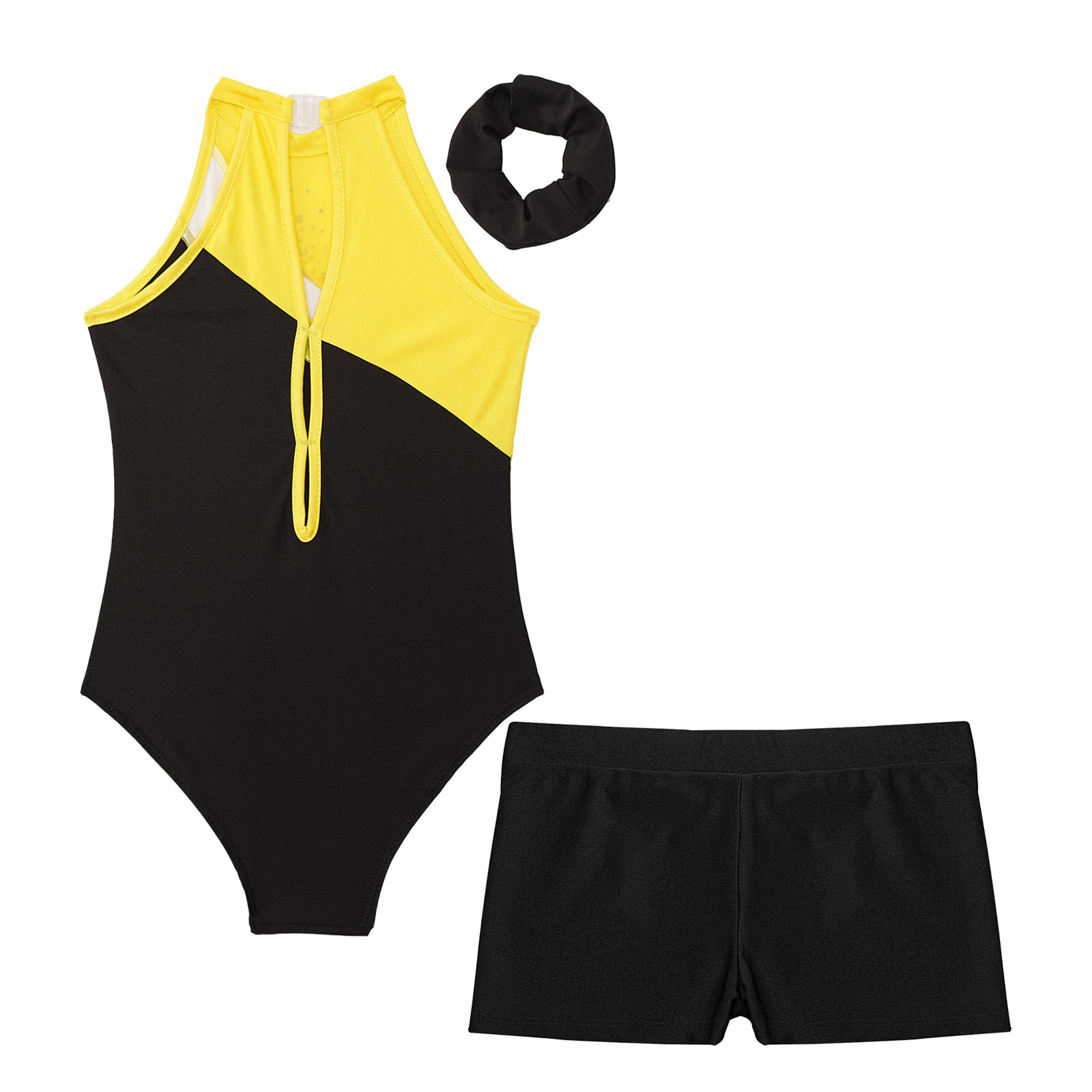 Kinder Mädchen Gymnastik Trikots Ballett Tanz Outfits Strass sportliche Biketard Shorts Set Workout Eiskunstlauf Bodysuit – Detail 22