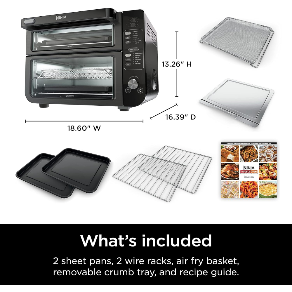 Title 6, NEW Ninja DCT401 12-in-1 Double Oven with FlexD...